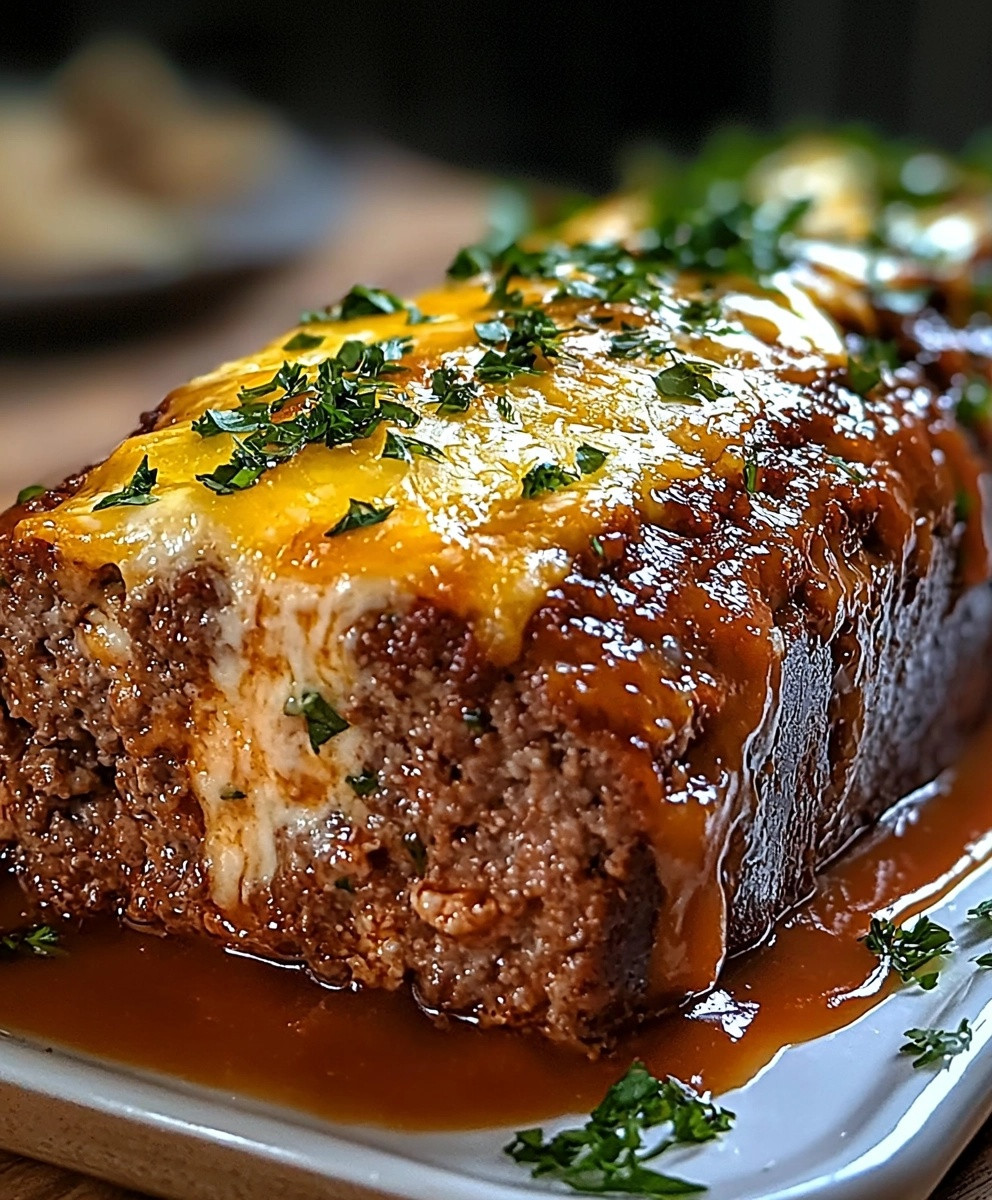 Stuffed Meatloaf with Mozzarella