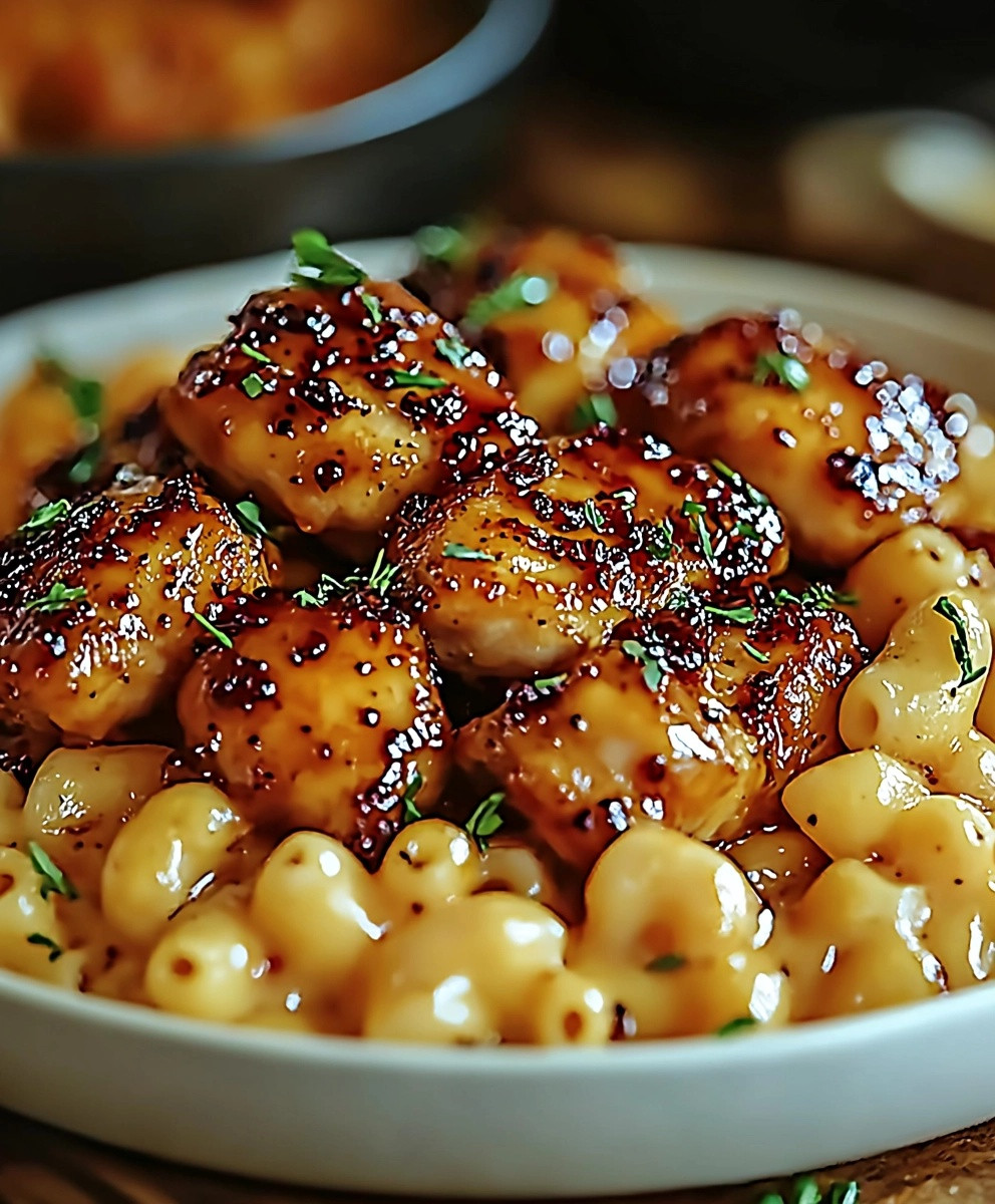 Honey Pepper Chicken Mac and Cheese