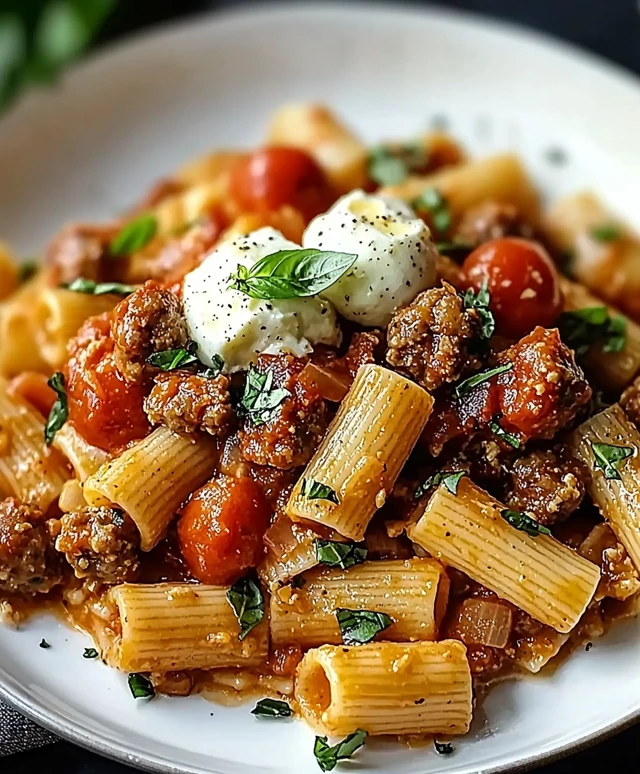 Caprese Pasta with Sausage