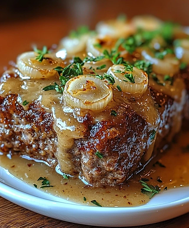 Meatloaf with Onion Gravy