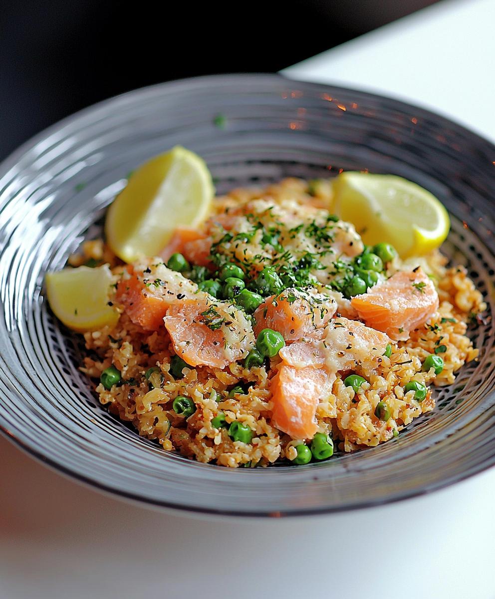 Hot smoked salmon kedgeree
