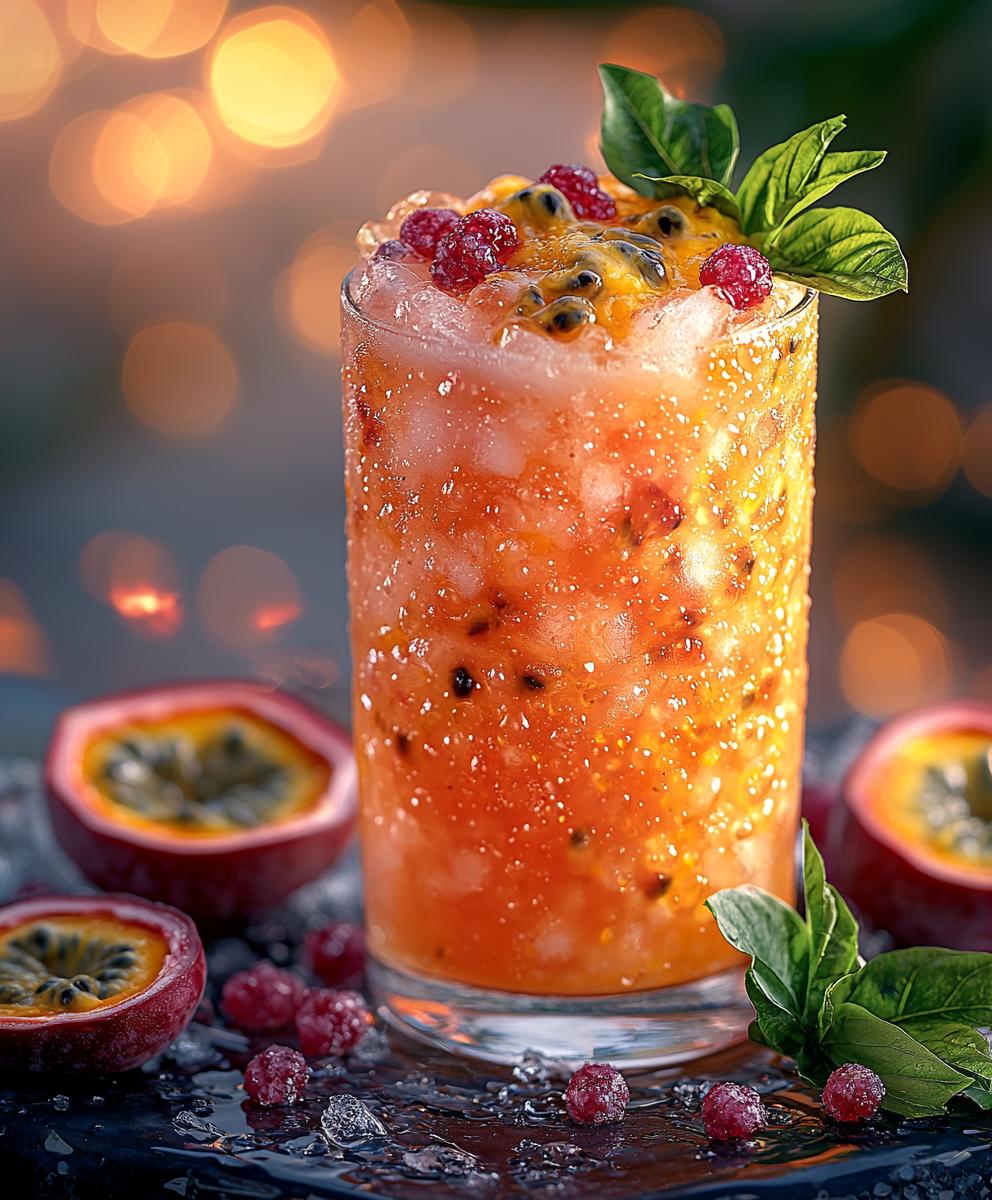 Passion Fruit Hurricane Cocktail