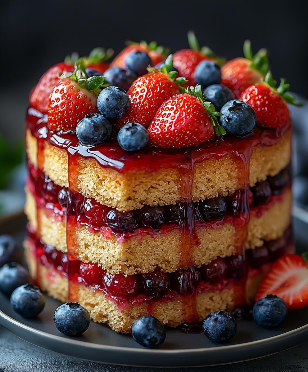 Strawberry Blueberry Cake