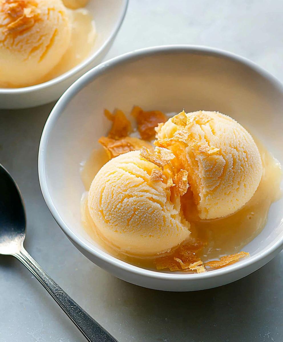 Mandarin yogurt sorbet