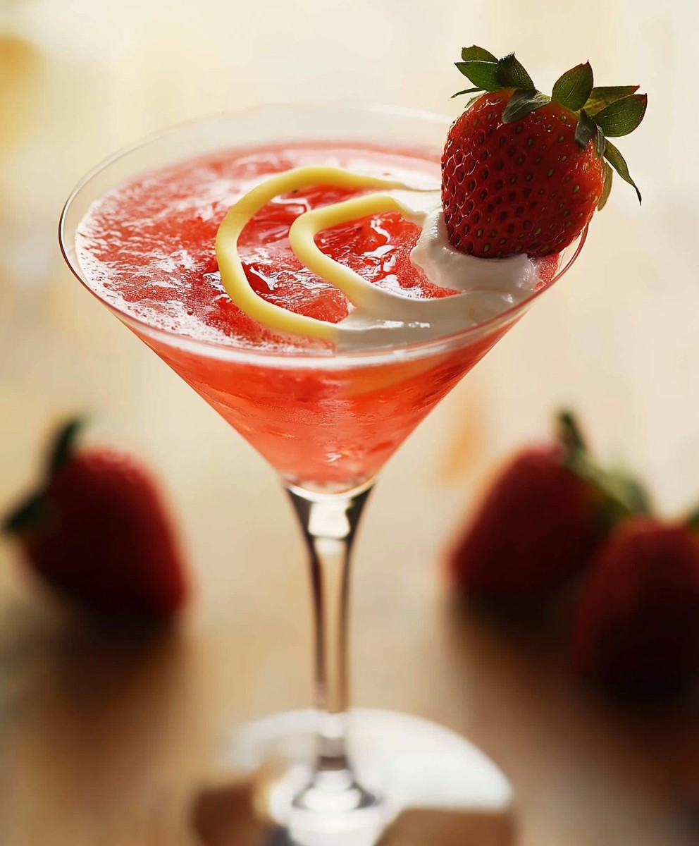 Strawberry creme martini