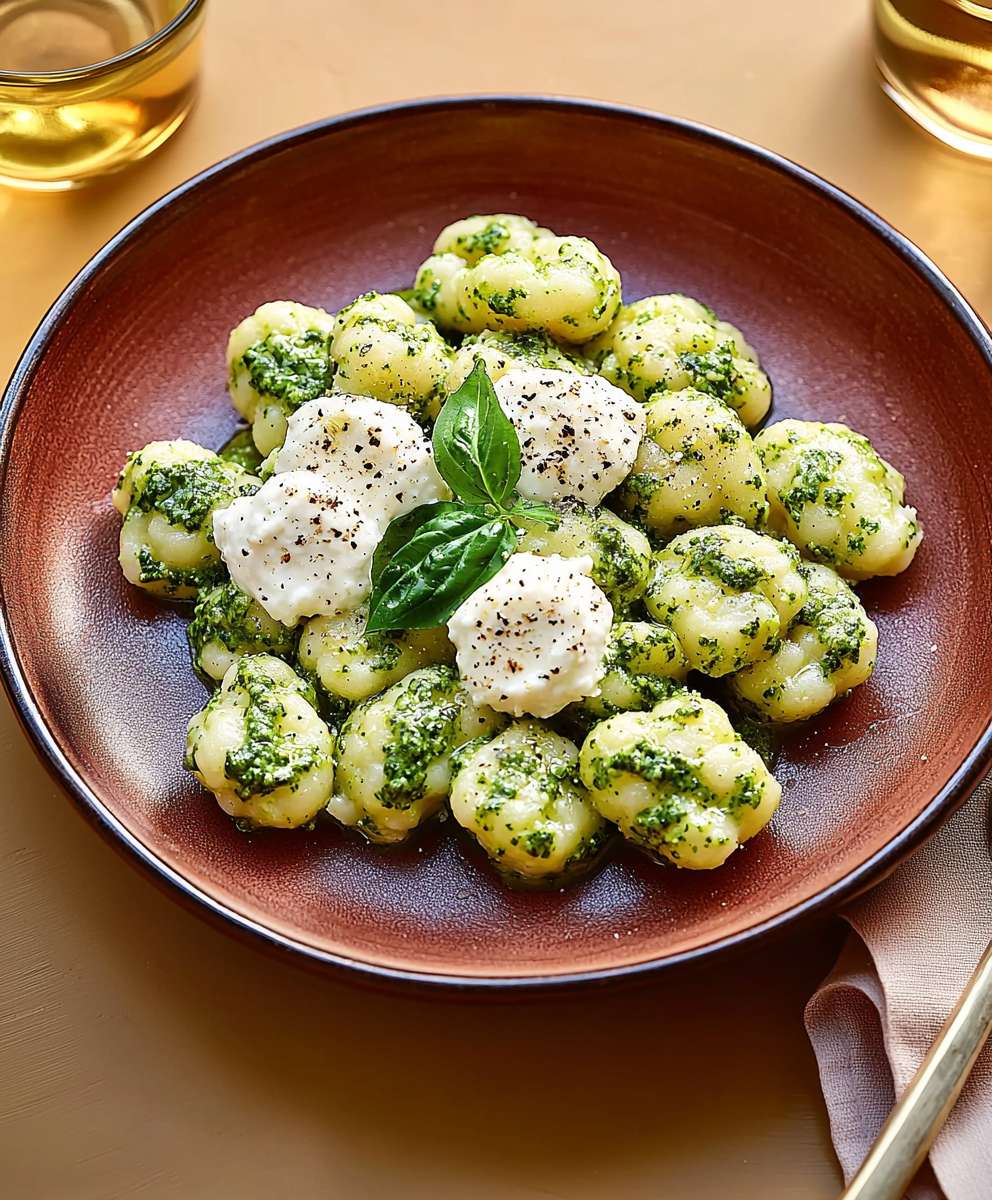 Spinach Pesto Gnocchi Dish
