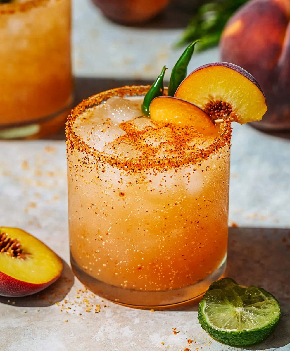 Spicy Peach Virgin Margarita
