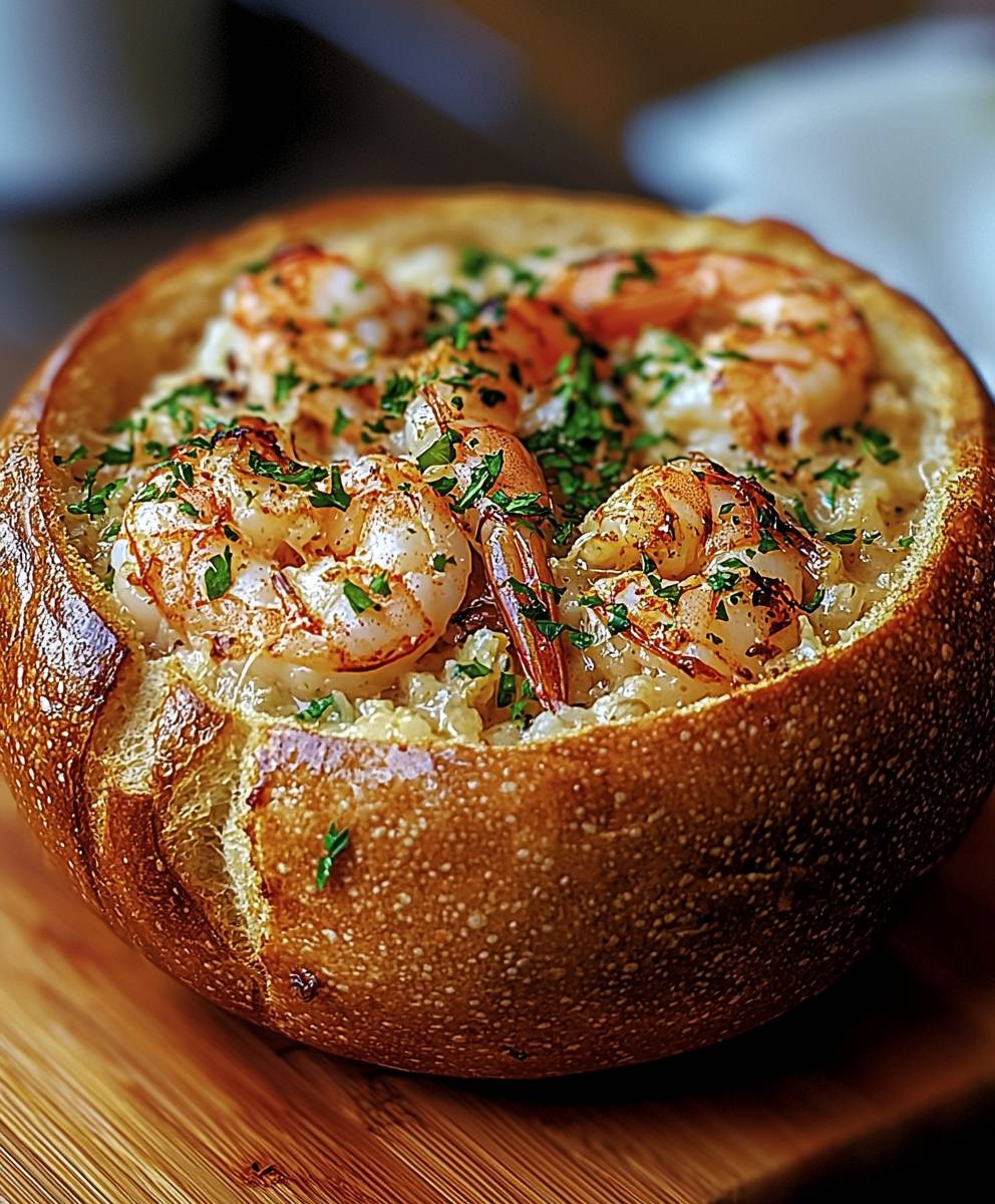 Seafood Soup Bread Bowl
