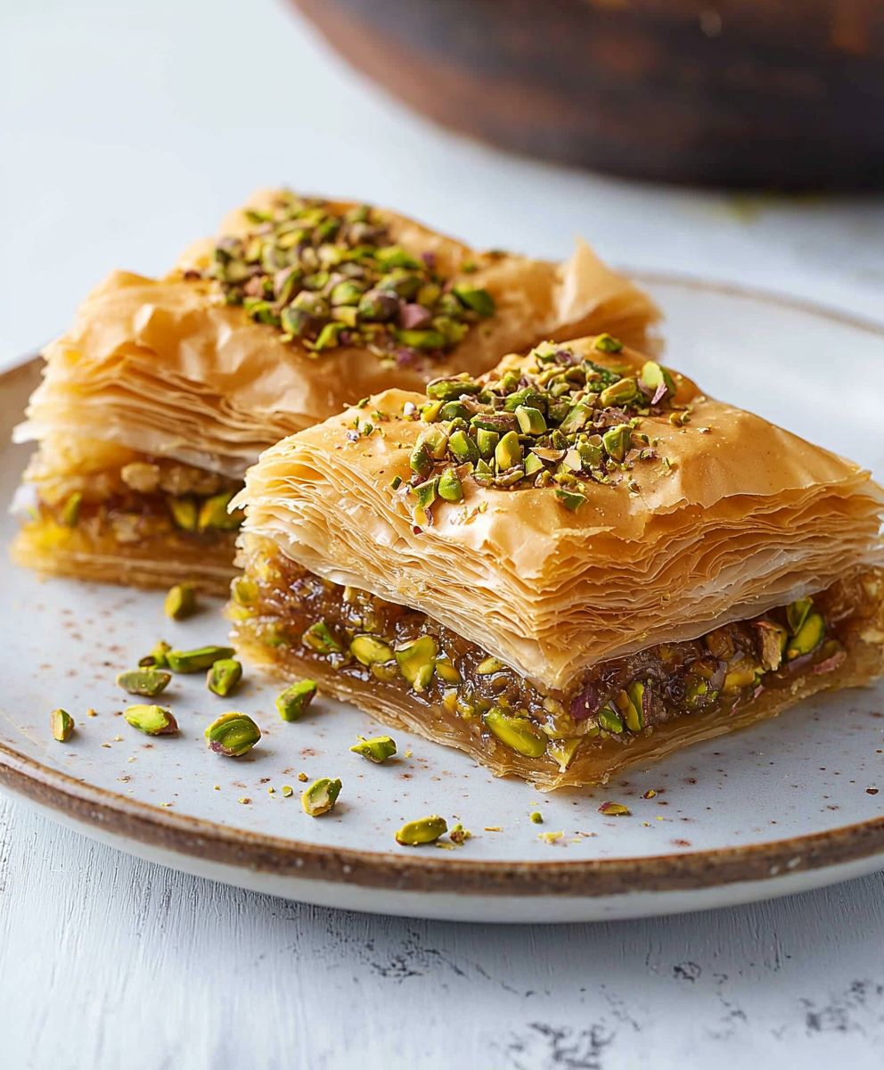 Pistachio Baklava Dessert