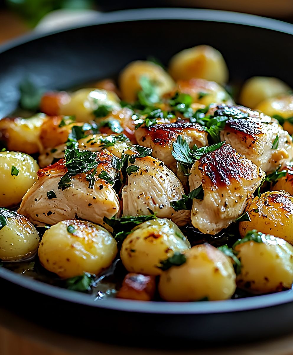 Garlic Chicken Gnocchi Skillet