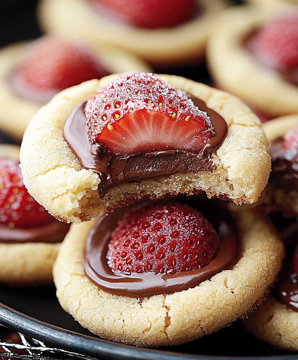 Chocolate Strawberry Sugar Cookies