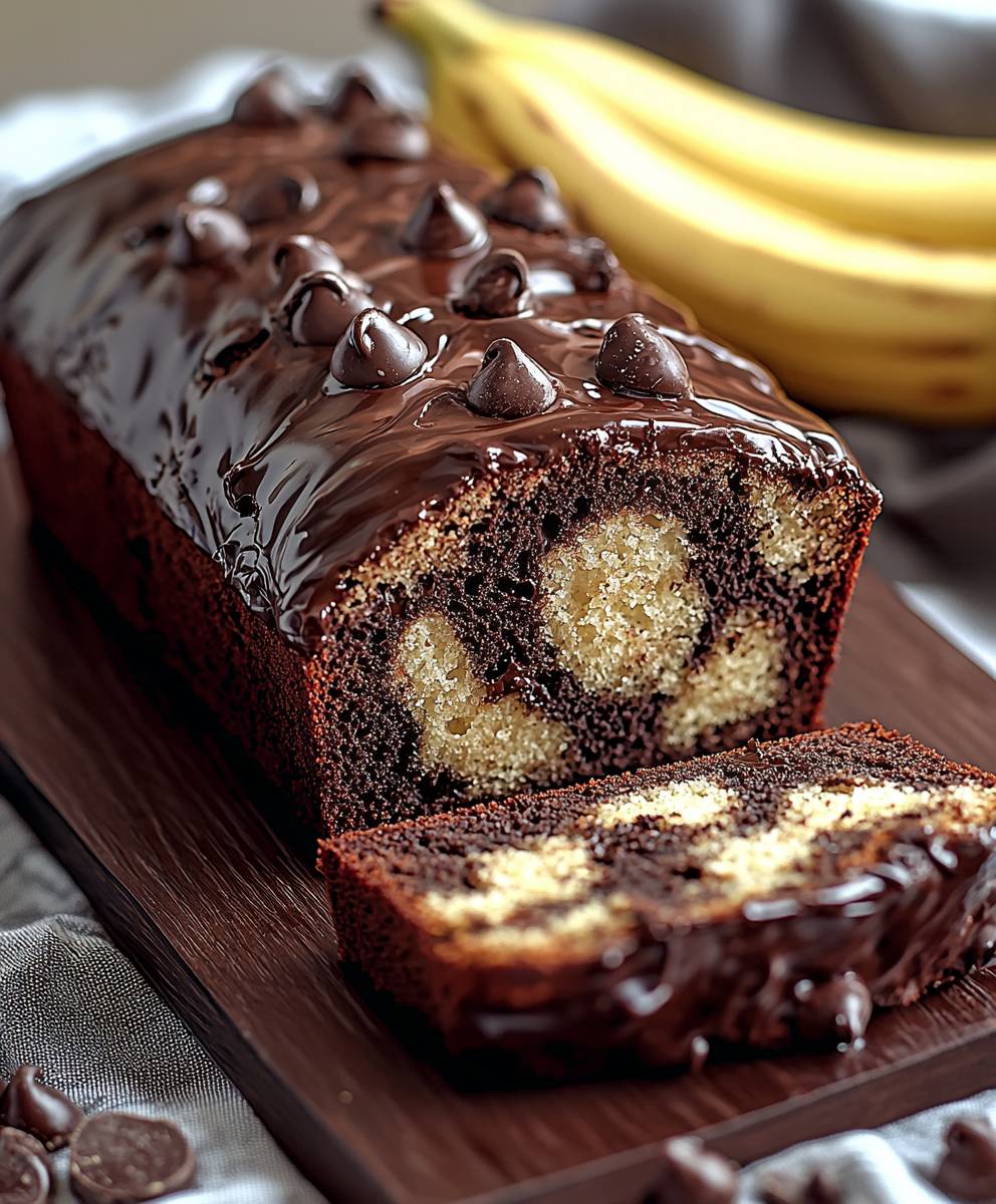 Chocolate Marble Banana Bread