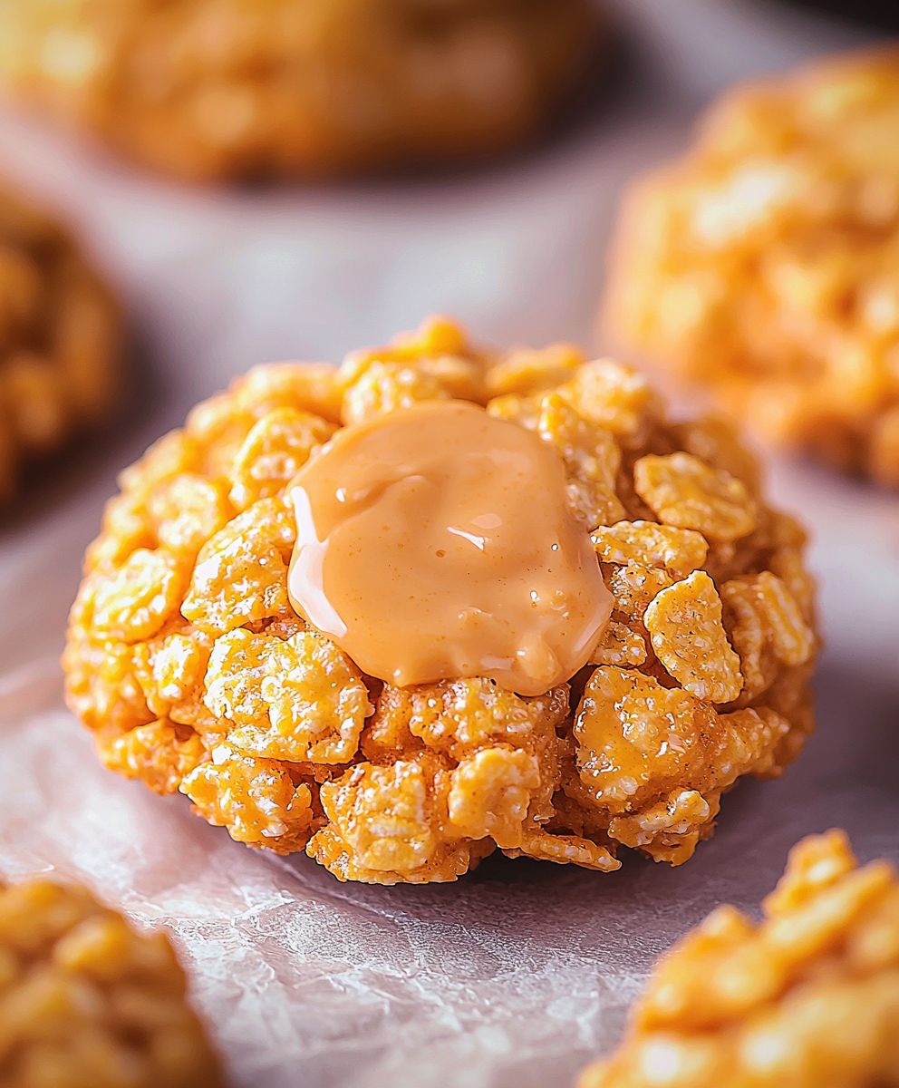 Peanut Butter Cornflake Cookies