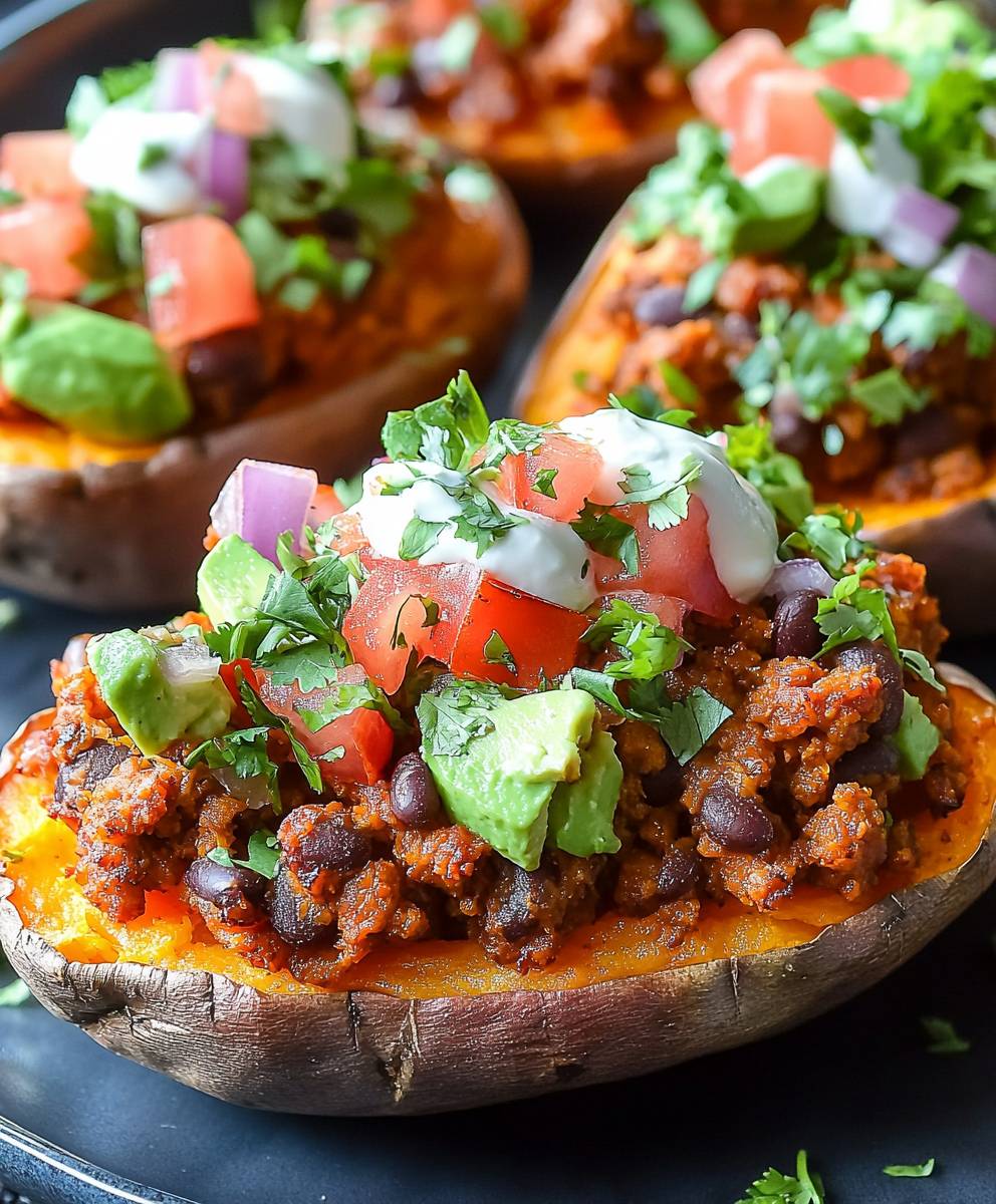 Taco Stuffed Sweet Potatoes