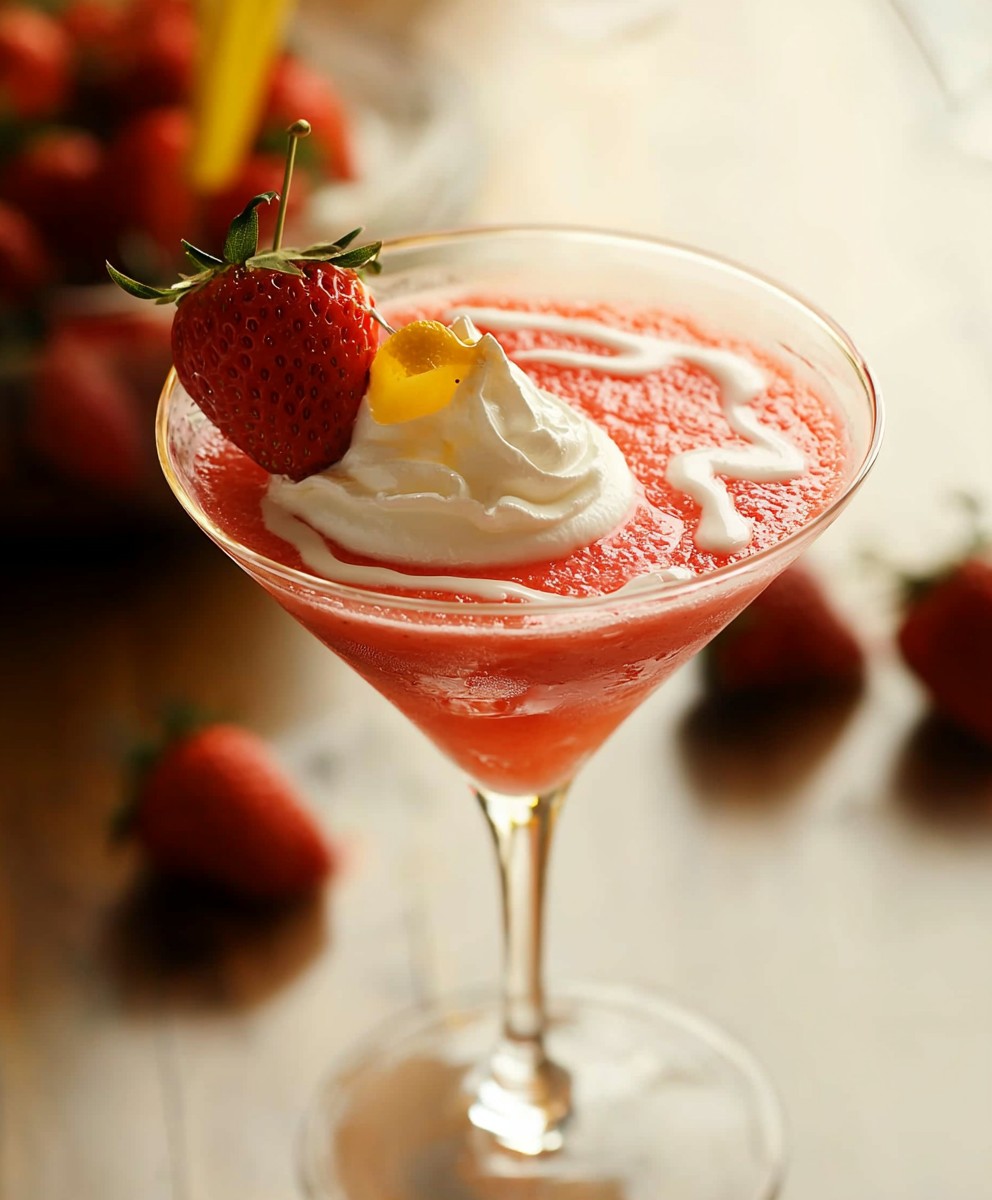 Strawberry creme martini