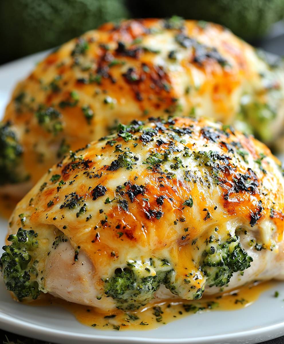 Broccoli cheddar stuffed chicken