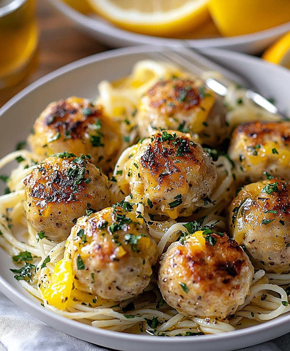 Chicken Piccata Meatballs