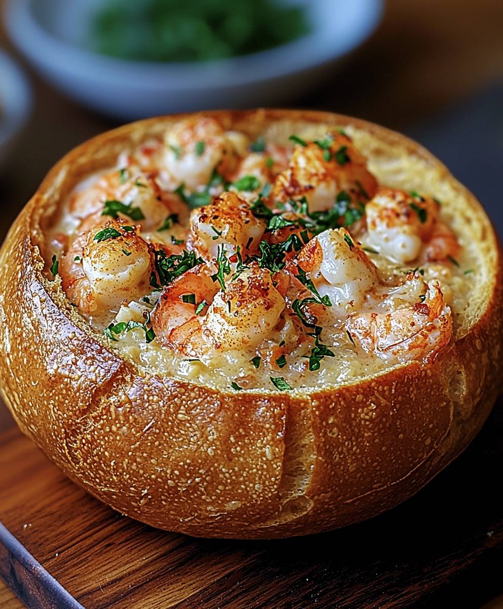 Seafood Soup Bread Bowl