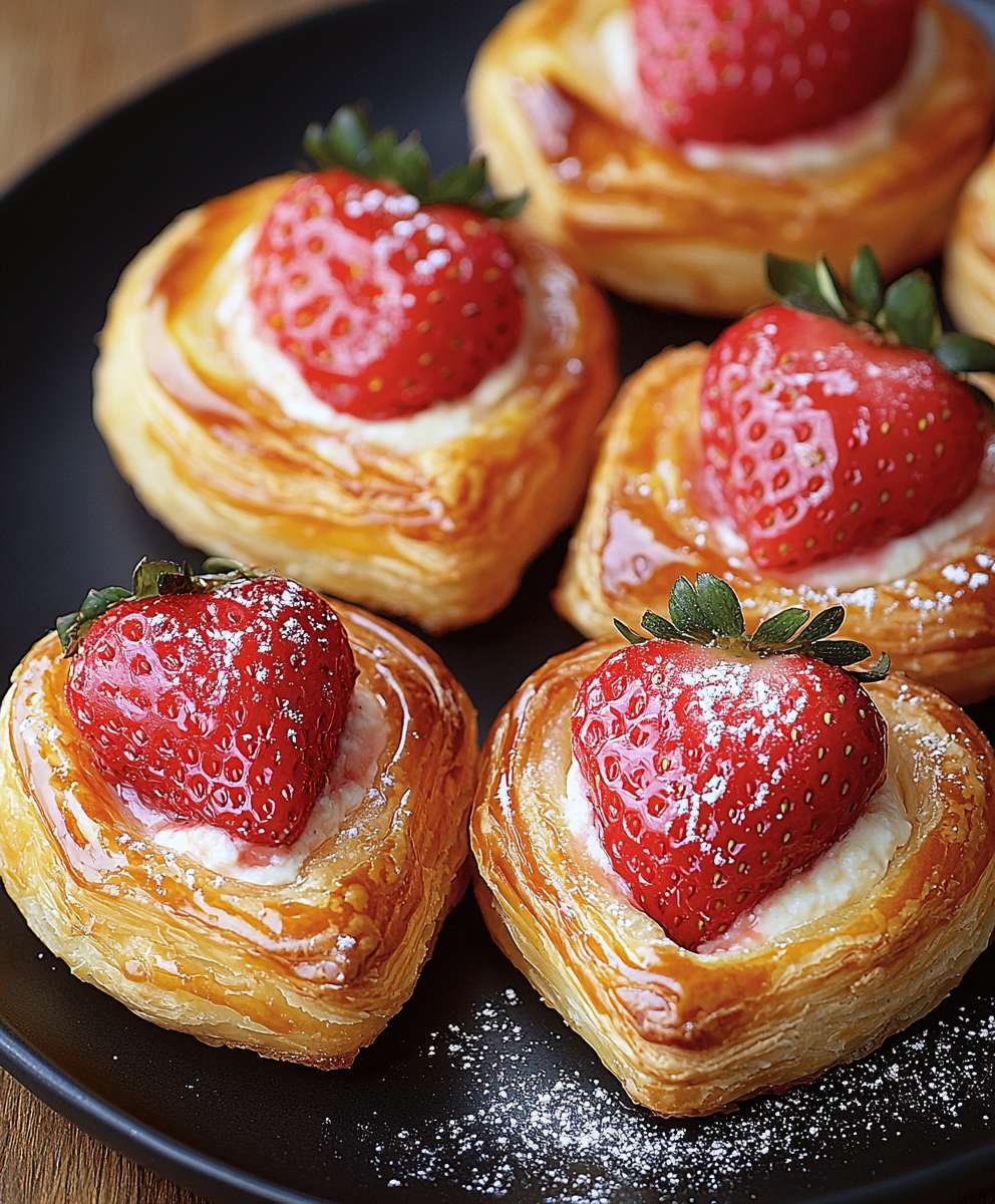 Strawberry cream cheese pastries