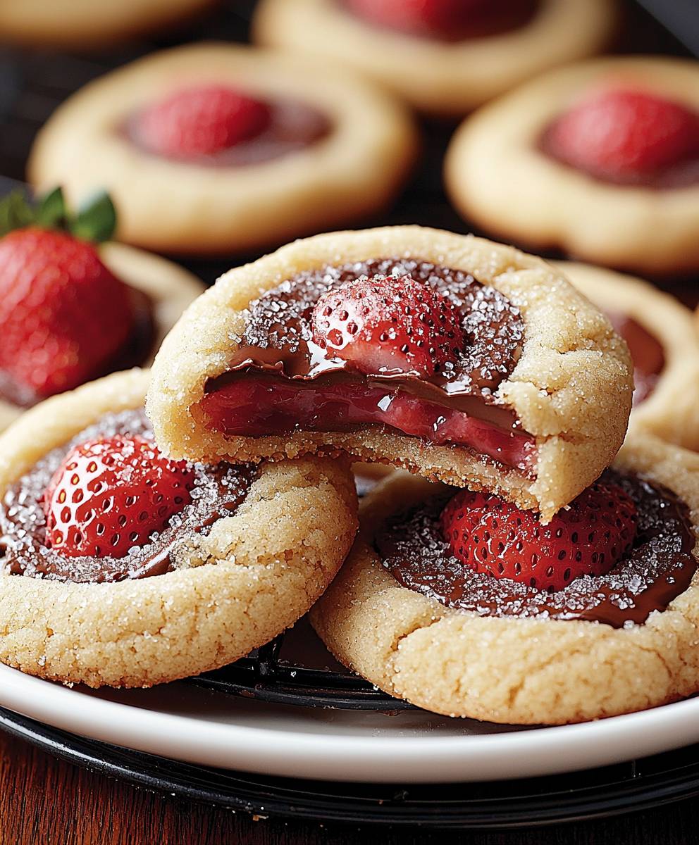 Chocolate Strawberry Sugar Cookies