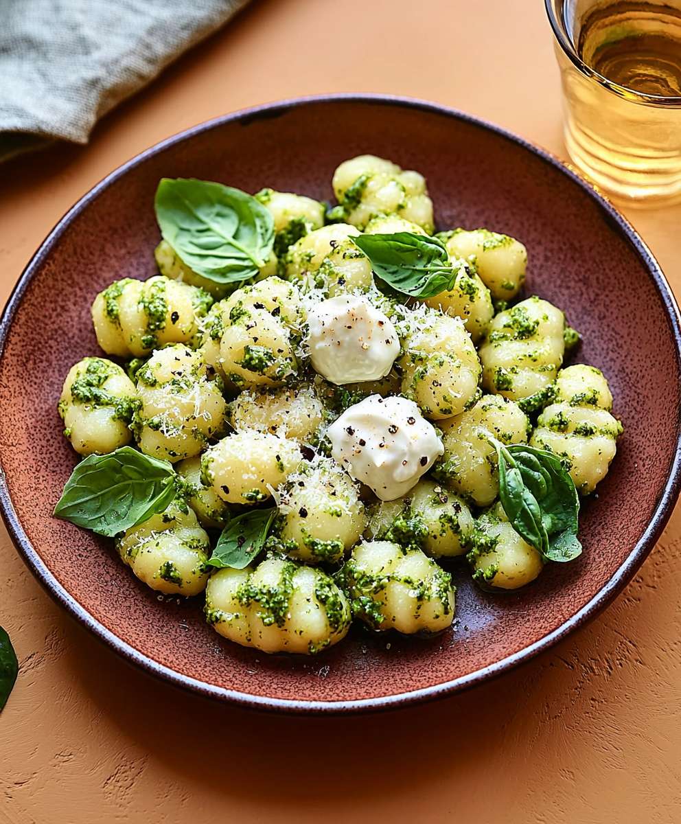 Spinach Pesto Gnocchi Dish