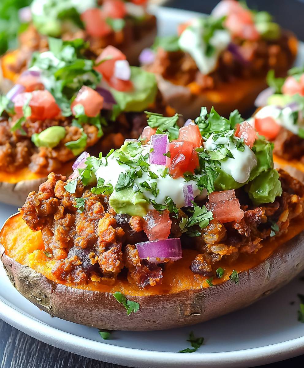 Taco Stuffed Sweet Potatoes