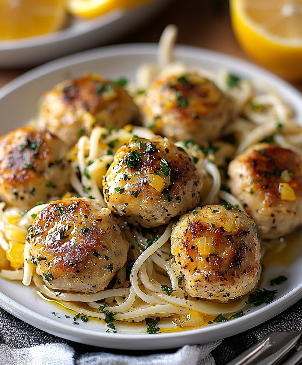 Chicken Piccata Meatballs
