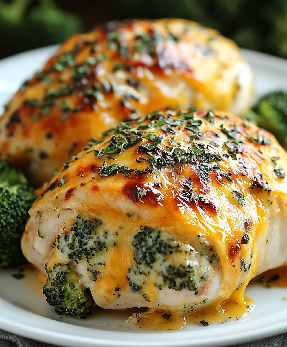 Broccoli cheddar stuffed chicken