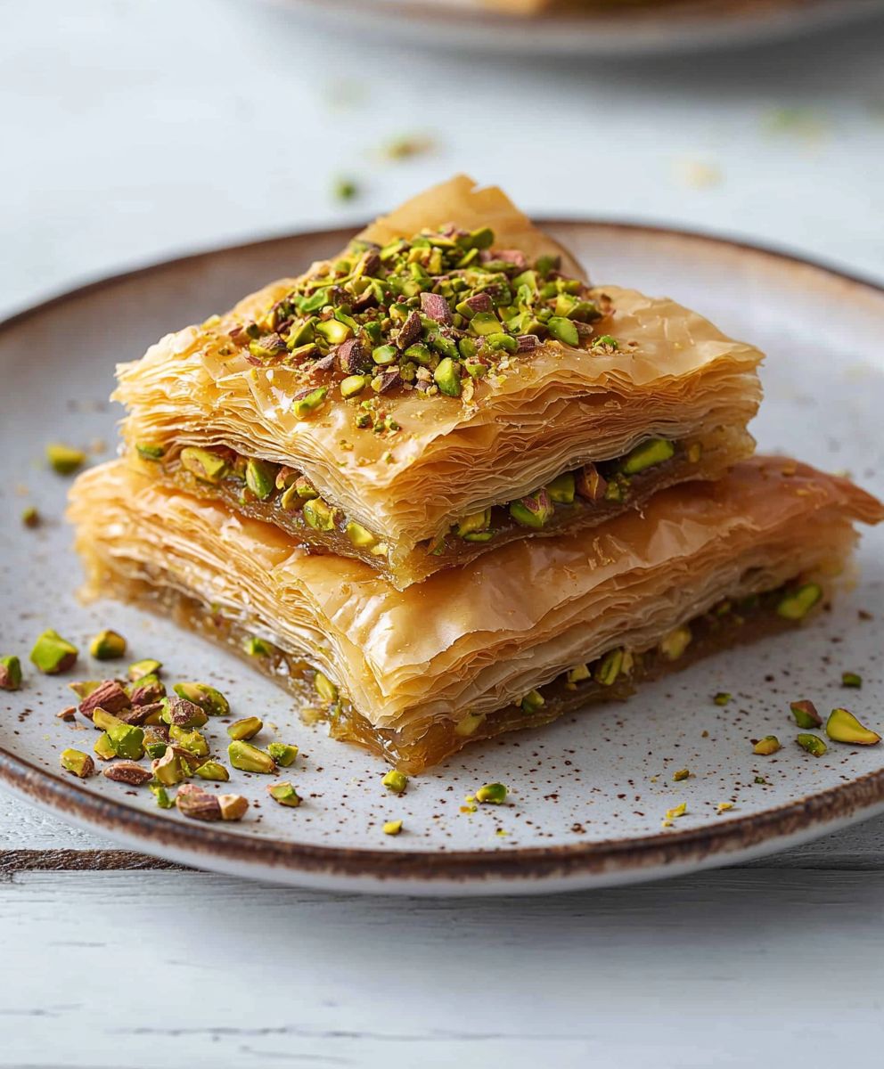 Pistachio Baklava Dessert