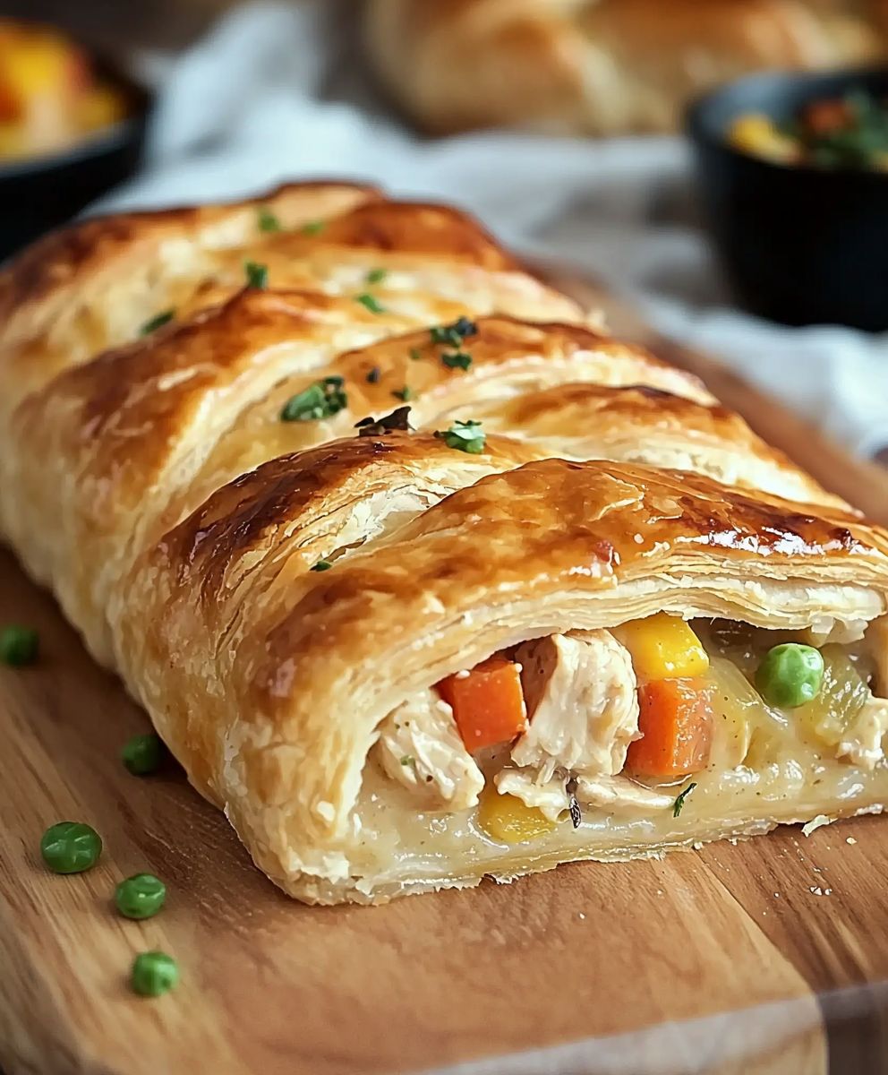 Chicken Pot Pie Braid