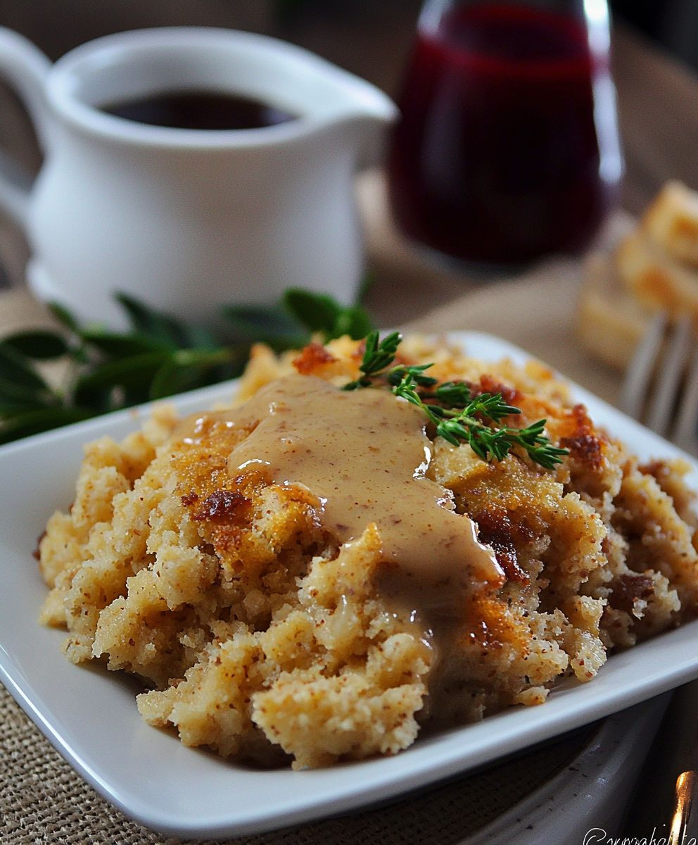 Southern cornbread dressing gravy
