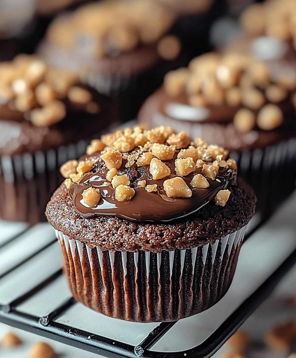 Chocolate Coffee Toffee Muffins