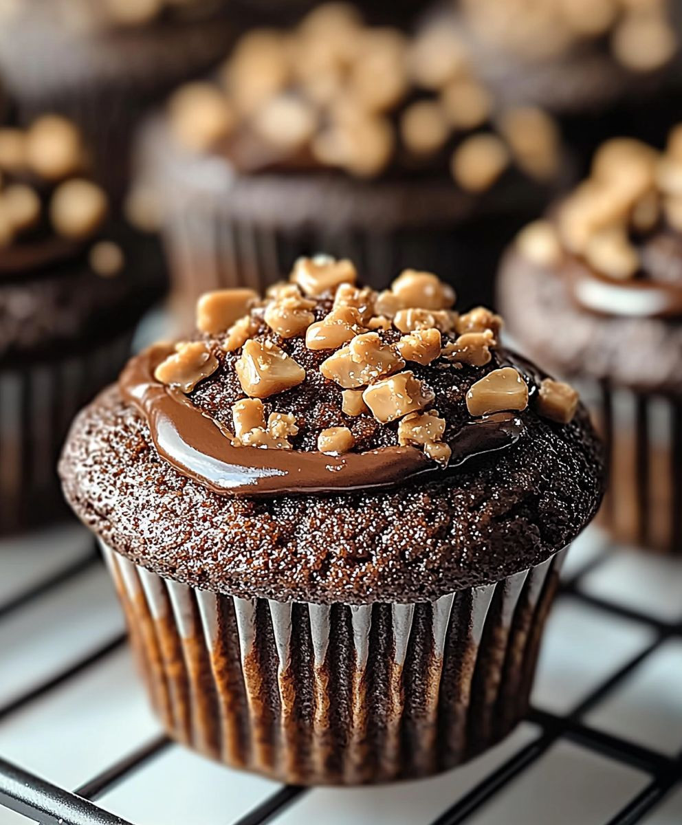 Chocolate Coffee Toffee Muffins