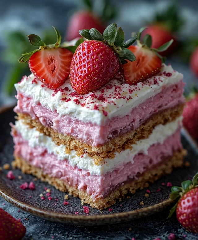 Creamy Strawberry Dessert Bars