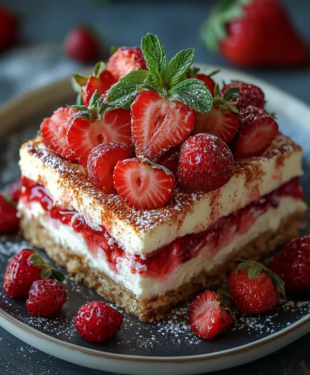Creamy Strawberry Dessert Bars