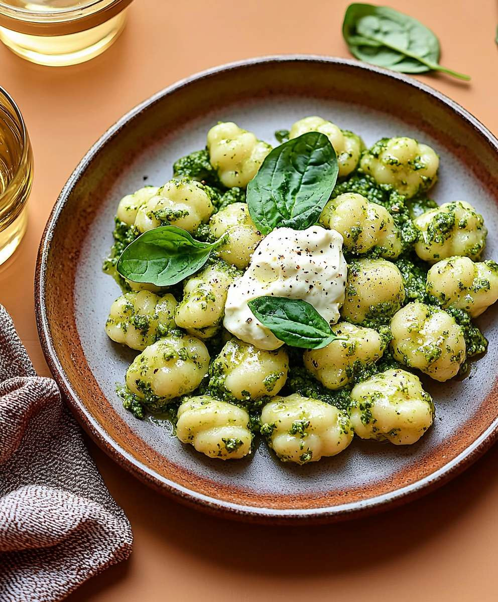 Spinach Pesto Gnocchi Dish