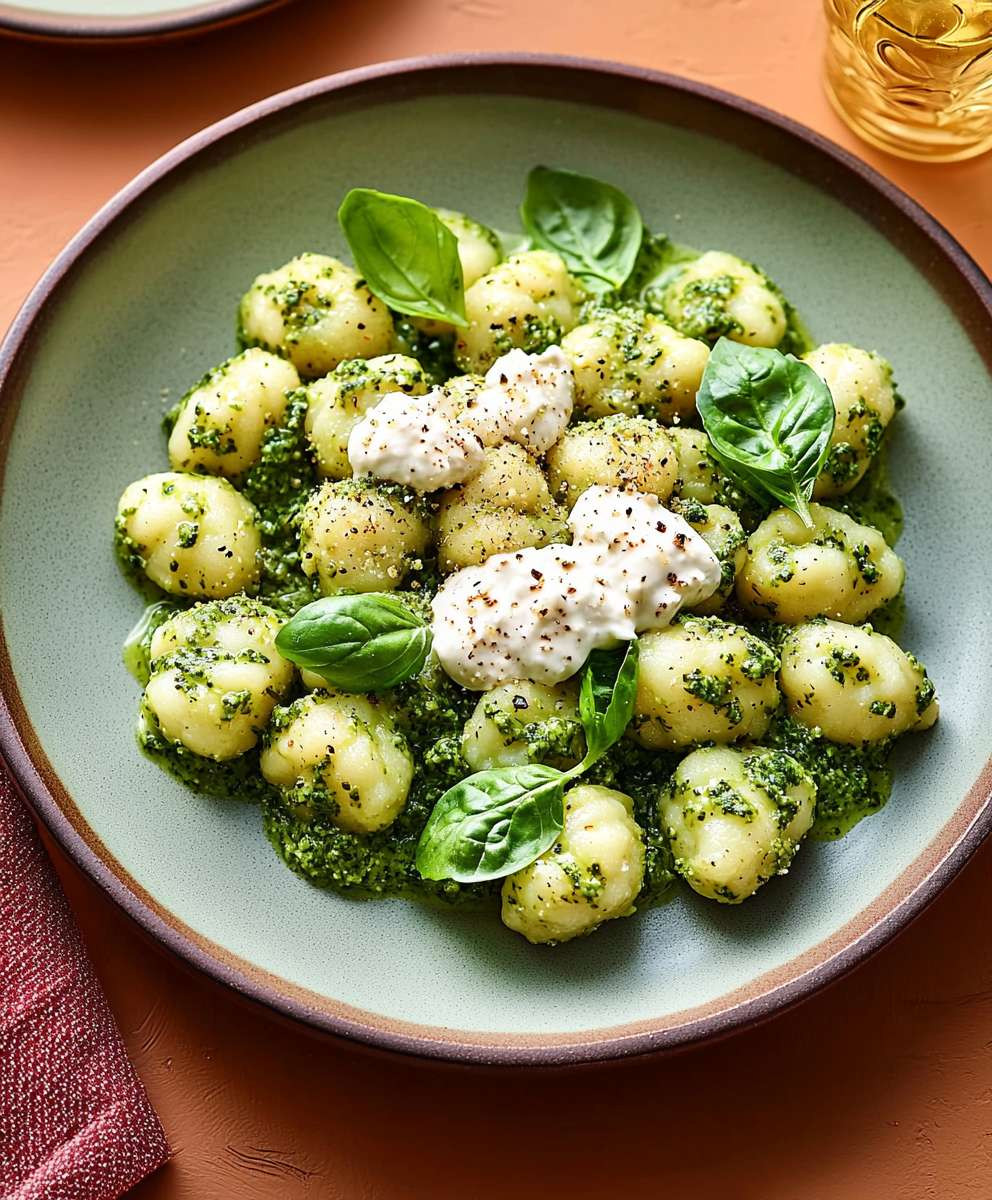 Spinach Pesto Gnocchi Dish
