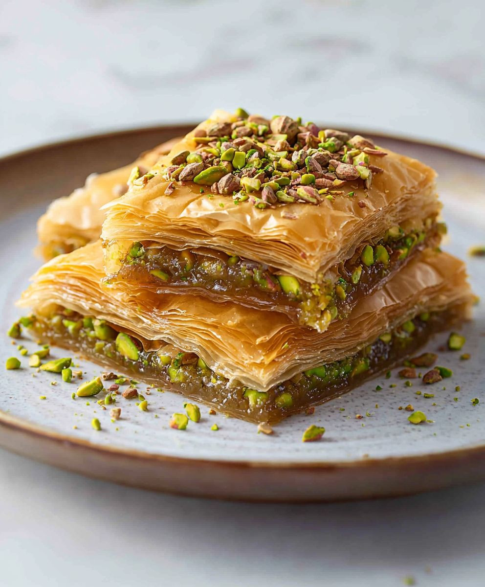 Pistachio Baklava Dessert
