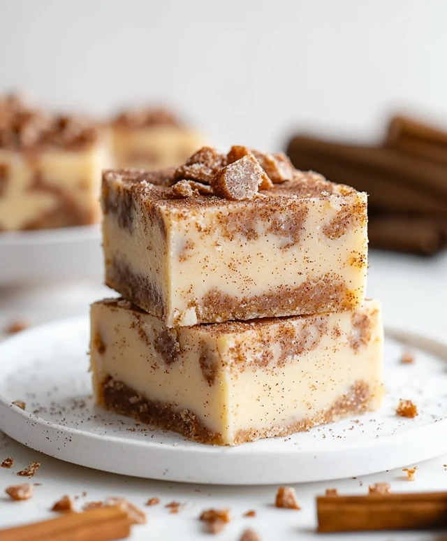 Cinnamon Roll Fudge Treats