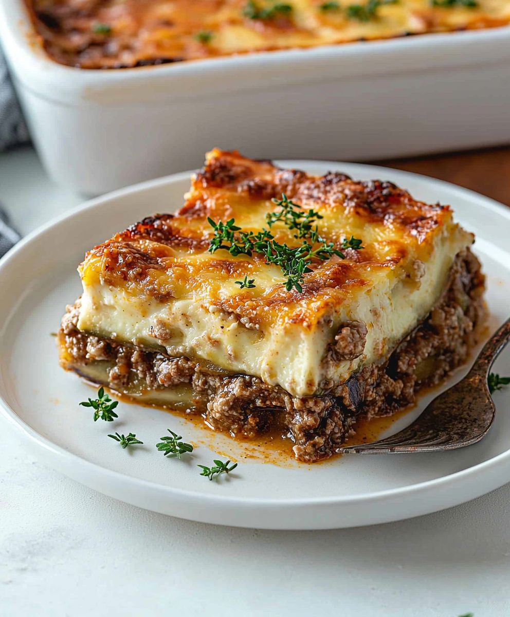 Eggplant Moussaka Dish