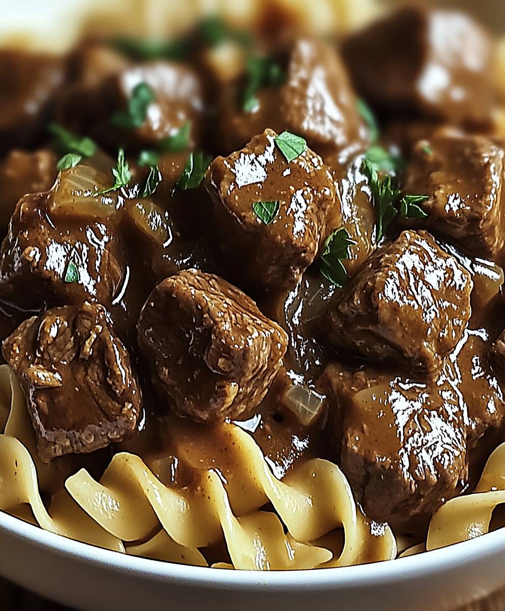 Beef Tips and Noodles