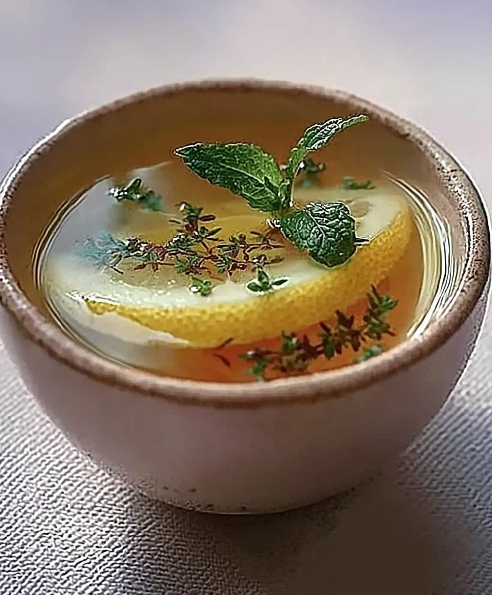 Lemon mint thyme infusion