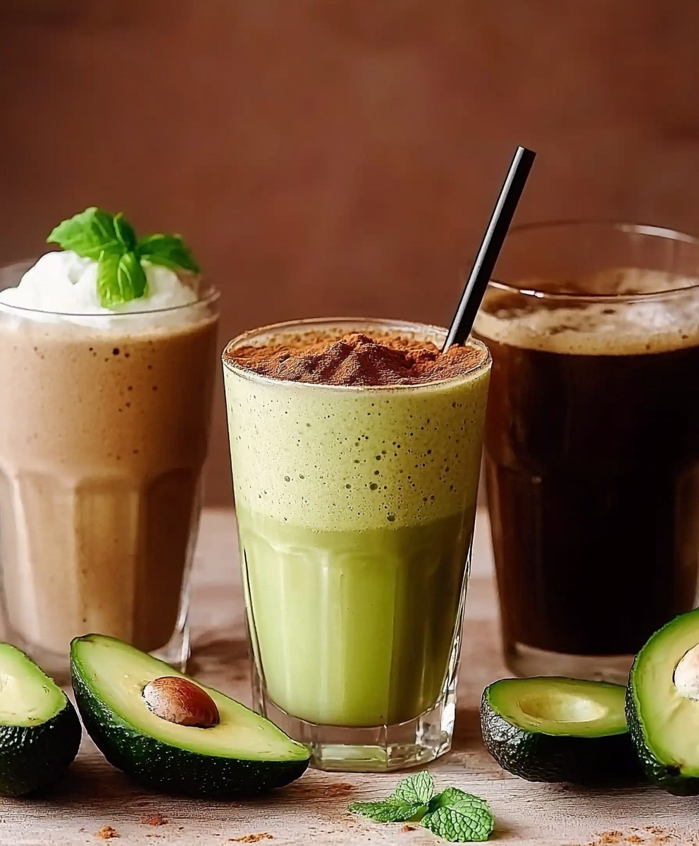 Coffee avocado milkshake
