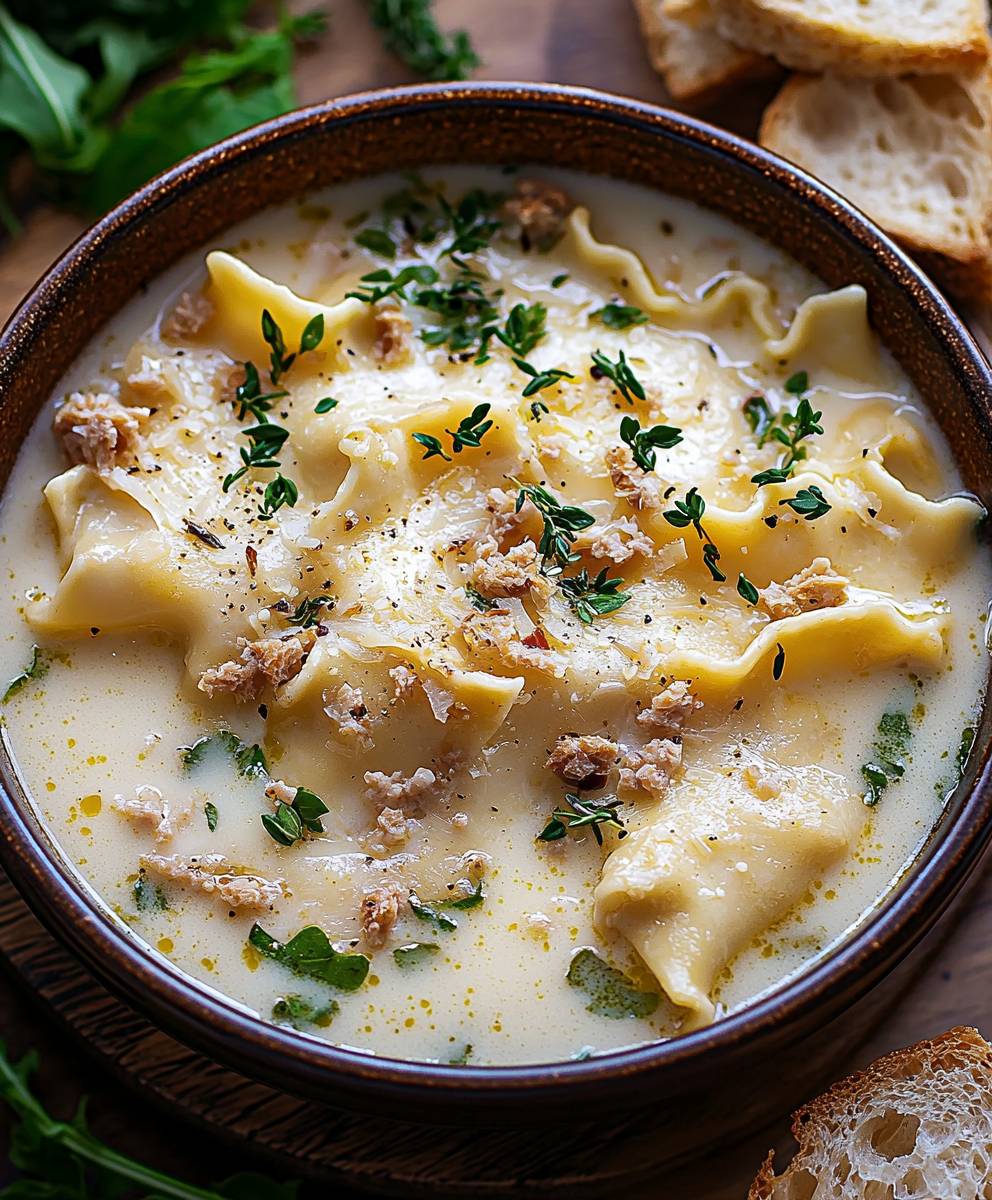 White Lasagna Soup