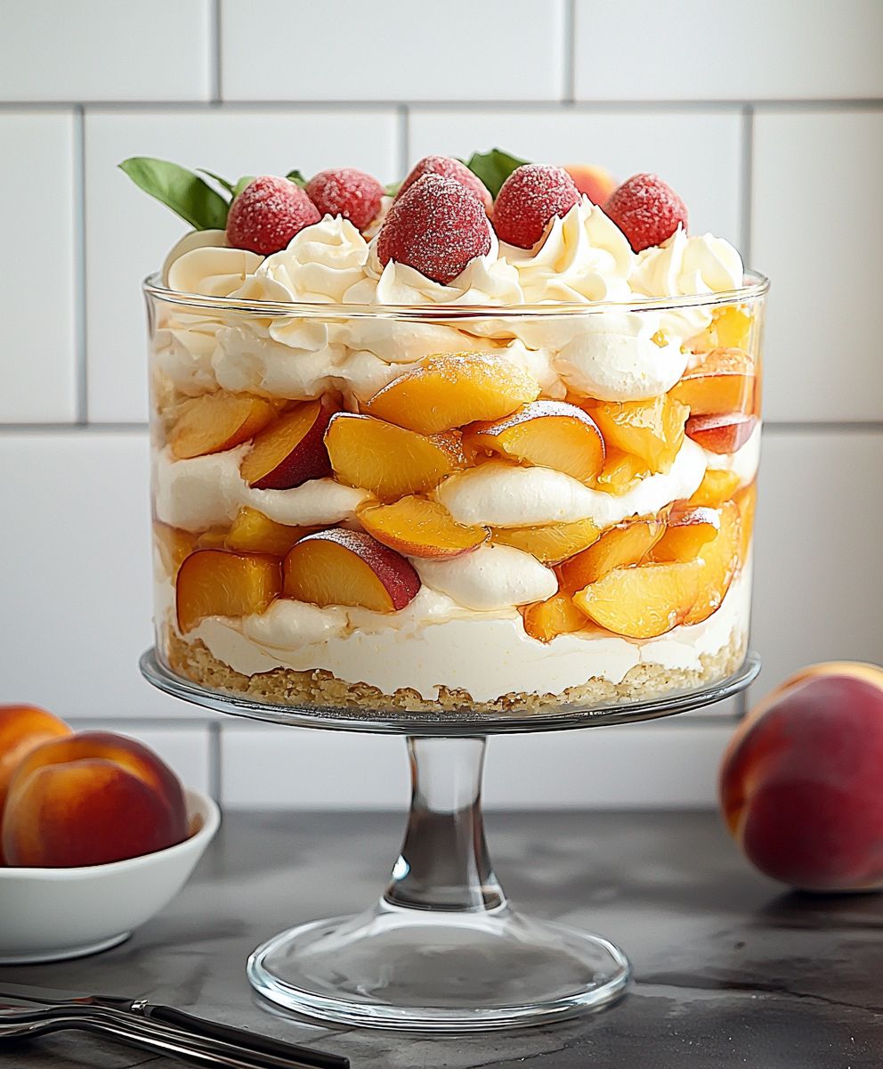 Peaches and Cream Trifle
