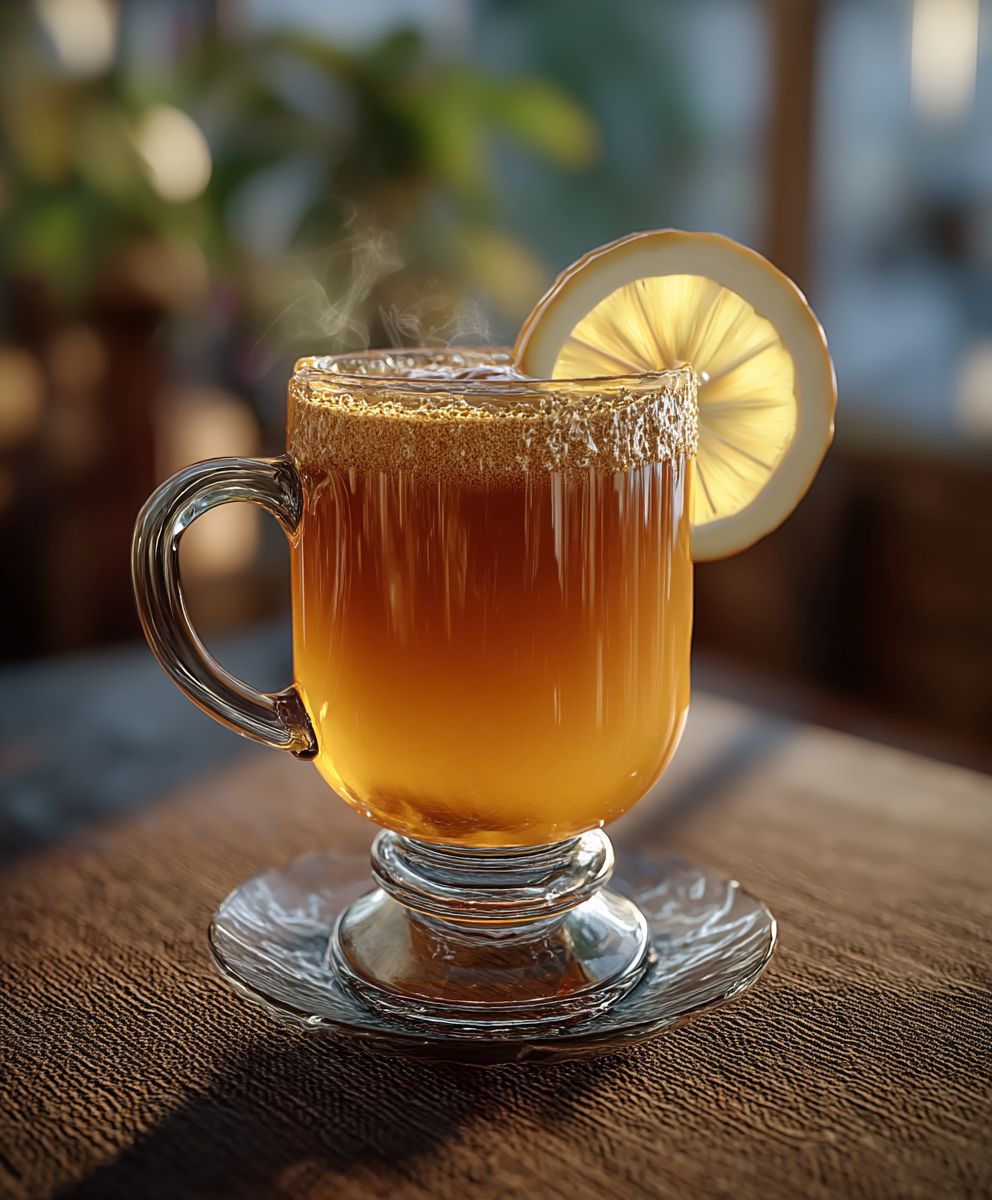 Hot caramel grog
