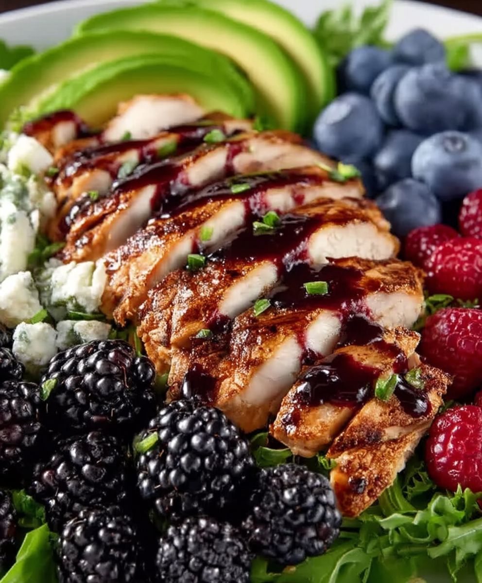 Blackberry chicken salad