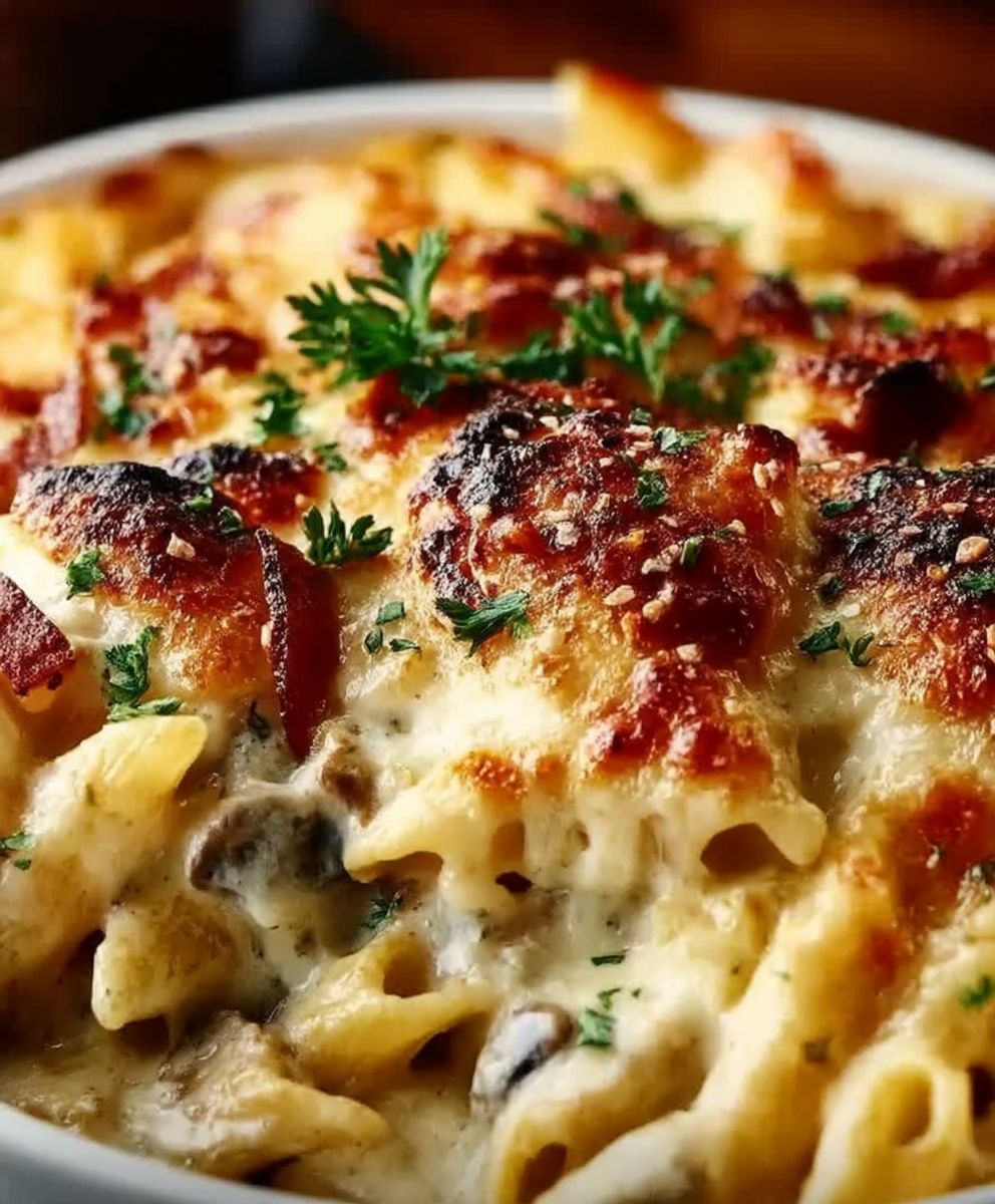 Chicken Alfredo Bake