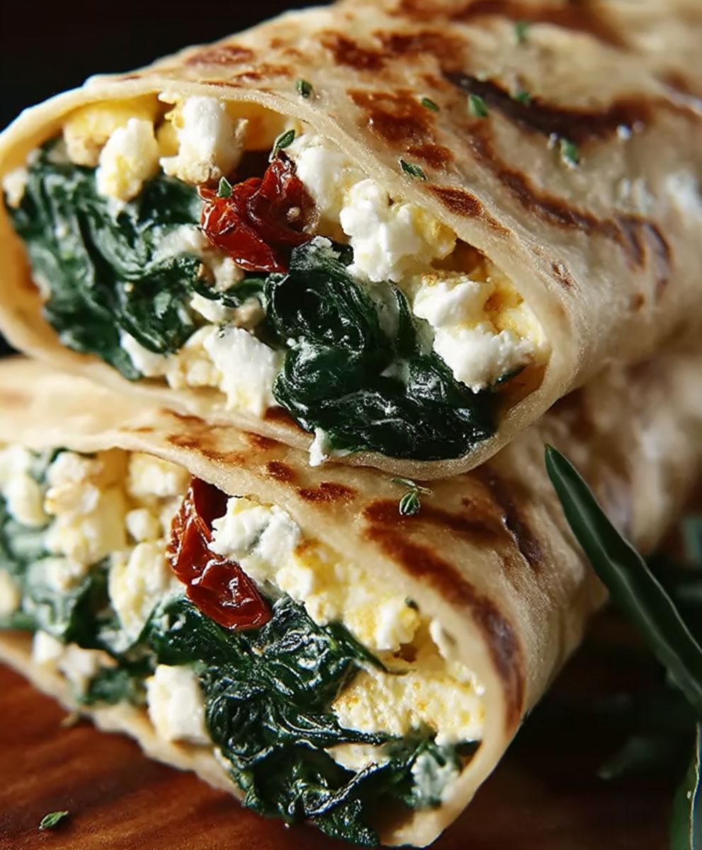 Spinach feta wrap