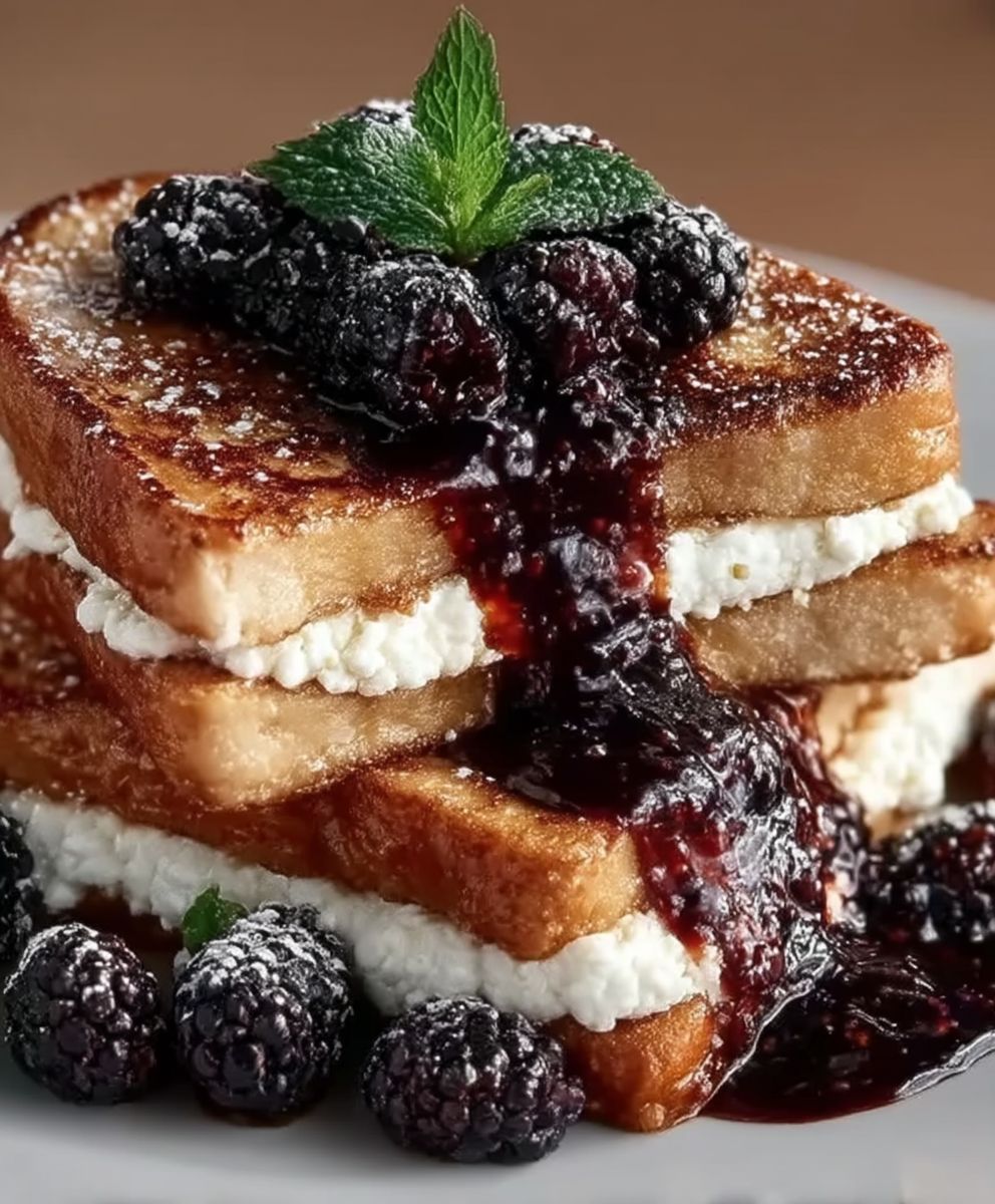 Blackberry Cream Cheese French Toast